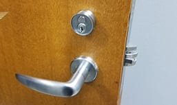 Lock on a business door