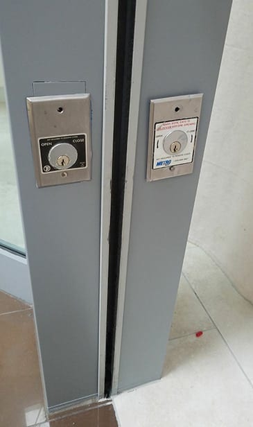 two commercial door locks