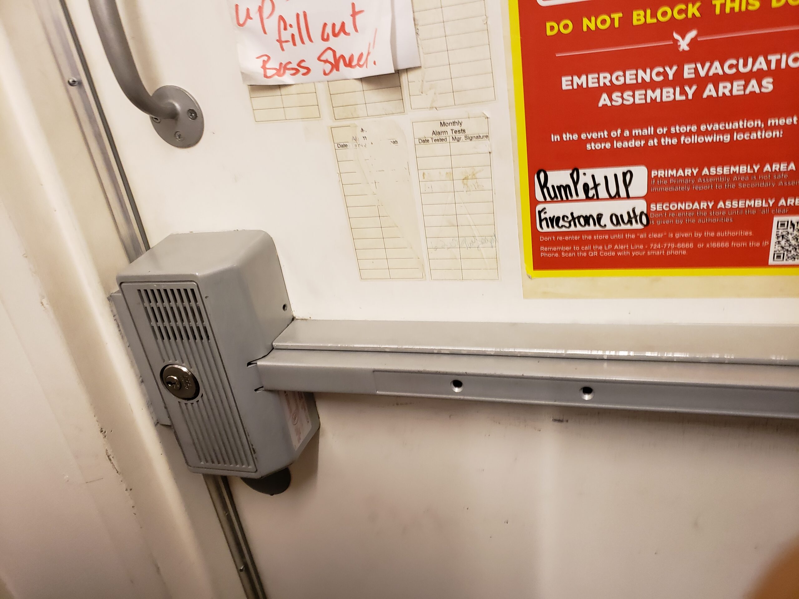 Commercial Push Bar installation